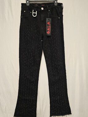 NWT Gala Original Black Distressed Denim Jeans Men's 32W Streetwear Micro Rip